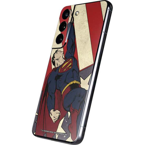 DC Comics Superman Vintage Pose American Flag Galaxy S22 Skin